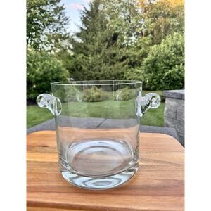 VINTAGE TIFFANY & CO CRYSTAL ICE BUCKET H7.25xW7”~With 3 Flea Bite Chips
